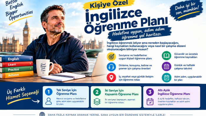 kişiye özel İngilizce öğrenme planı hazırlıyorum
