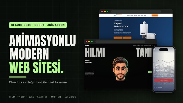 modern ve animasyonlu web sitenizi kodlayarak tasarlarım