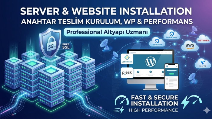 anahtar teslim sunucu kurulumu yaparım