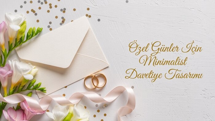  özel günler için minimalist davetiye tasarımı yaparım