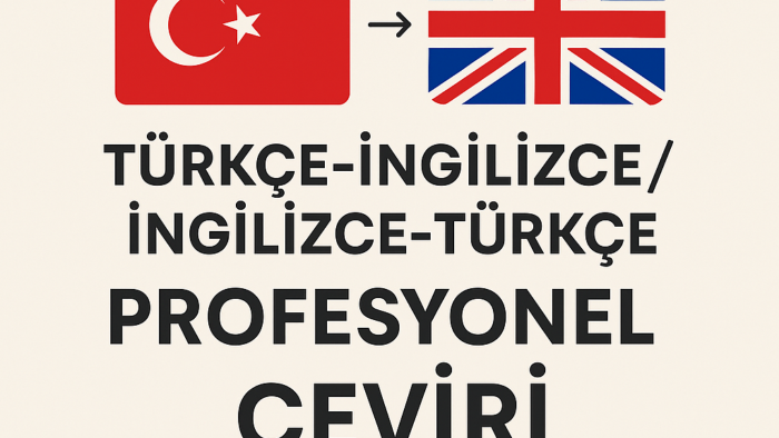 Türkçe-İngilizce/İngilizce-Türkçe profesyonel çeviri yaparım