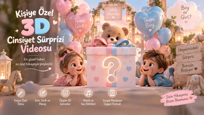 yapay zekâ ile cinsiyet sürprizi videosu hazırlarım