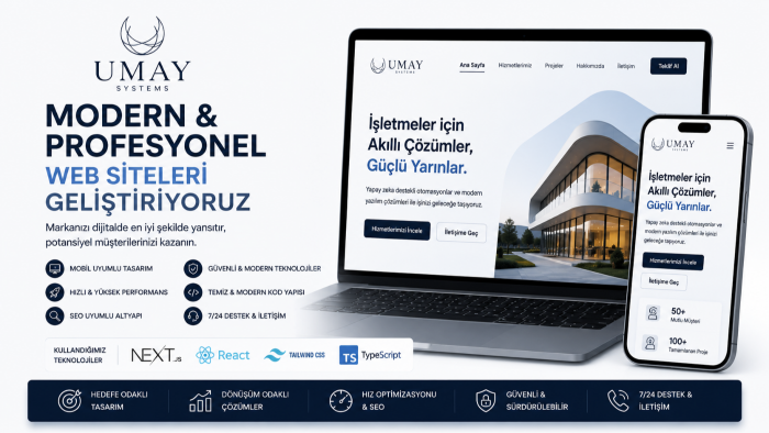 modern ve profesyonel web siteleri geliştiririm