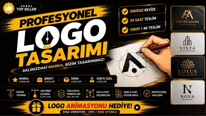 markanızı çarpıcı bir logoyla unutulmaz kılarım