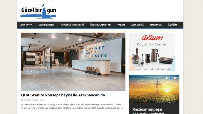 guzelbirgun.com sitesinde tanıtım yazısı yayınlarım