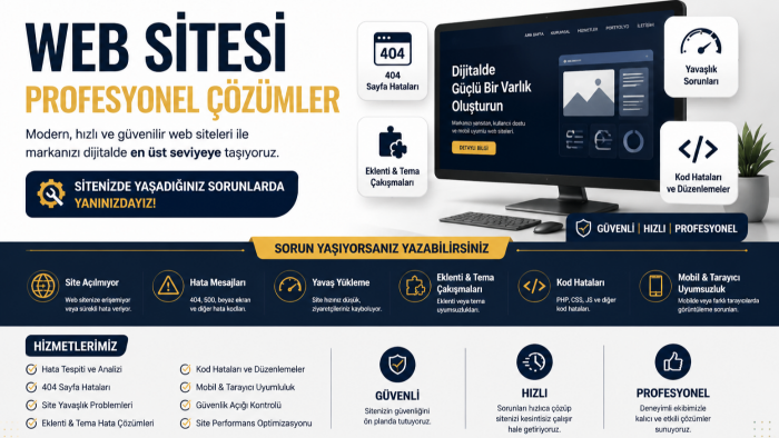 web sitenizde yaşadığınız sorunu düzeltirim