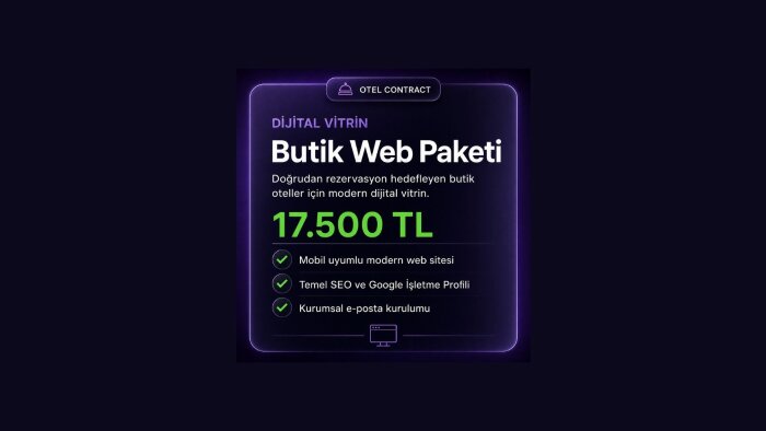 oteliniz için kapsamlı otel sitenizi kurabilirim