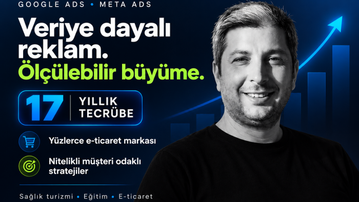 17 yıllık tecrübeyle dijital reklam ve büyüme yönetiyorum