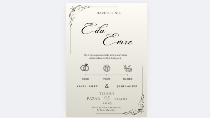 istediğiniz konsepte göre davetiye tasarımı yapıyorum