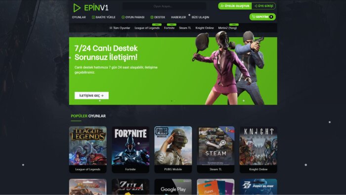 epin-v1 anahtar teslim kurulumu ile hizmetinizdeyim