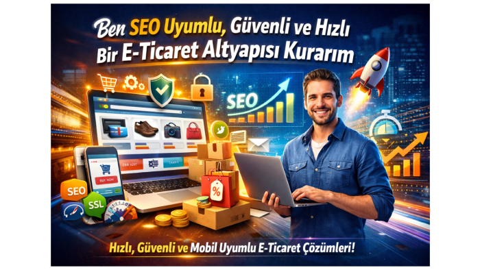 SEO uyumlu, güvenli ve hızlı bir e-ticaret altyapısı kurarım