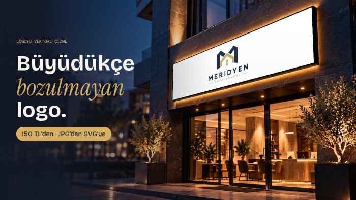 logonuzu vektöre çevirir ve vektörel çizimini yaparım