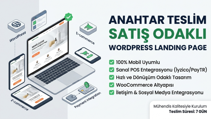 anahtar teslim satış odaklı WordPress sitesi yapıyorum