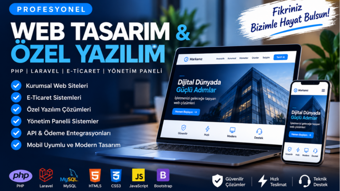 profesyonel web tasarım ve yazılım geliştiririm