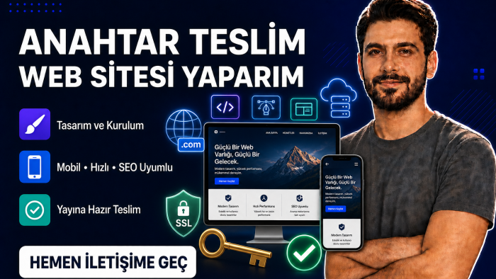 anahtar teslim web sitesi yapabilirim