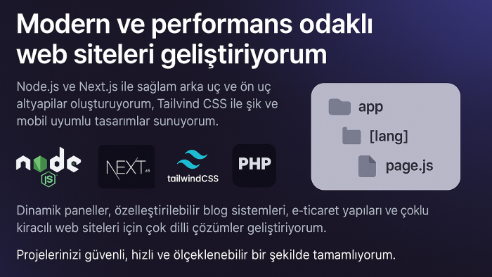 yönetim panelli web siteleri yapıyorum
