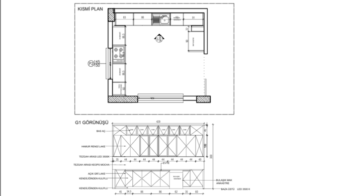 AutoCAD ile profesyonel mobilya teknik çizimleri yapıyorum