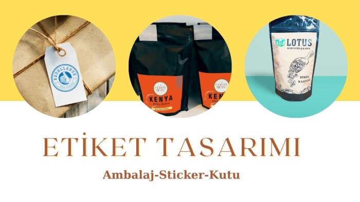 ambalajlar için etiket tasarlarım