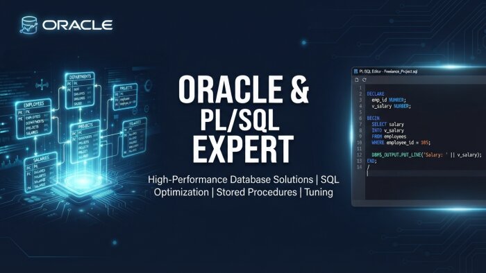 oracle veritabanı ve pl/sql çözümleri sunarım