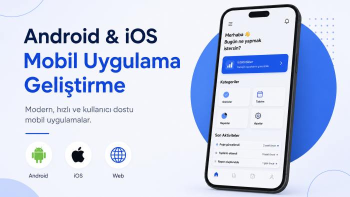 Android ve iOS mobil uygulamalar geliştiririm