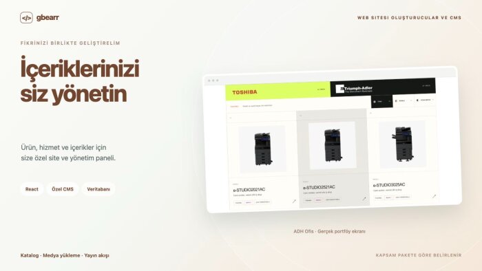 içeriklerinizi yönetebileceğiniz CMS sitesi geliştiririm