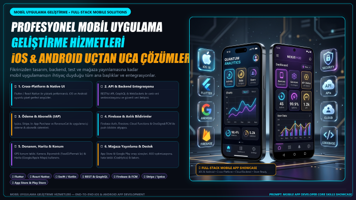 hayalinizdeki iOS ve Android mobil uygulamayı yaparım