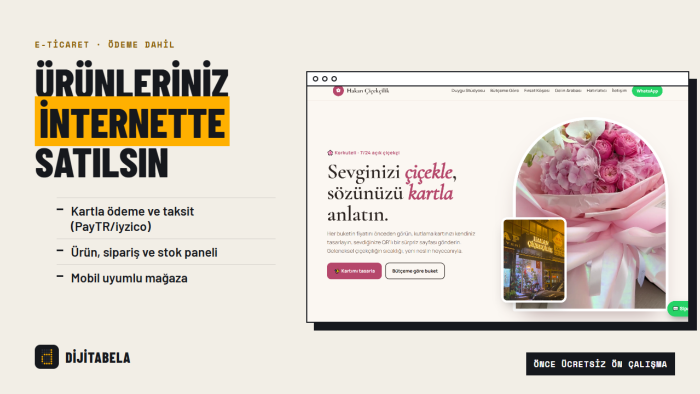 ödeme sistemli e-ticaret sitenizi anahtar teslim kurarım