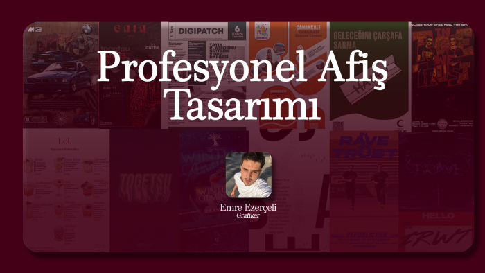 profesyonel düzeyde afiş tasarlarım