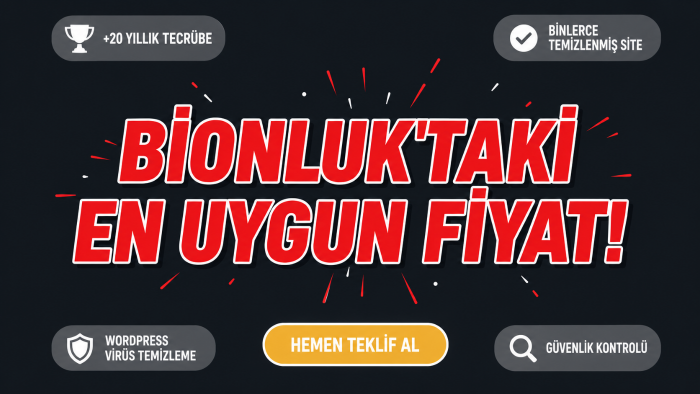 Wordpress sitenizde bulunan bütün virüsleri temizlerim