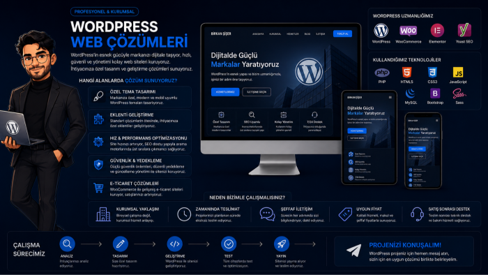premium tema ile profesyonel wordpress web sitesi yaparım