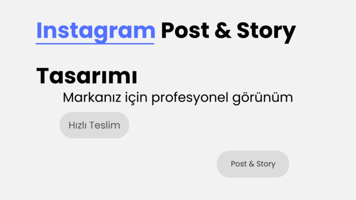sizin için profesyonel Instagram post ve story tasarlıyorum