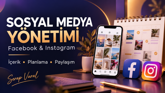 Facebook ve Instagram içeriklerinizi hazırlar ve yönetirim