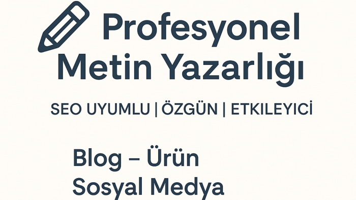 reklam, blog vb yaratıcı ve özgün metinler yazabilirim