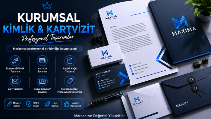  kurumsal kimlik ve kartvizit tasarımları hazırlıyorum