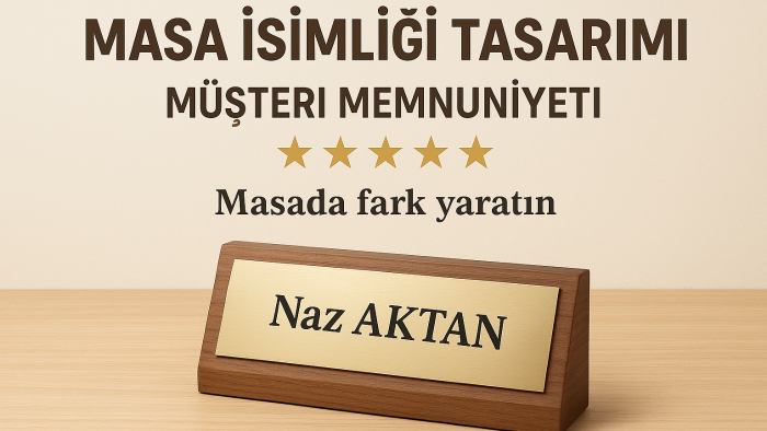 istediğiniz şekilde masa isimliği tasarlarım