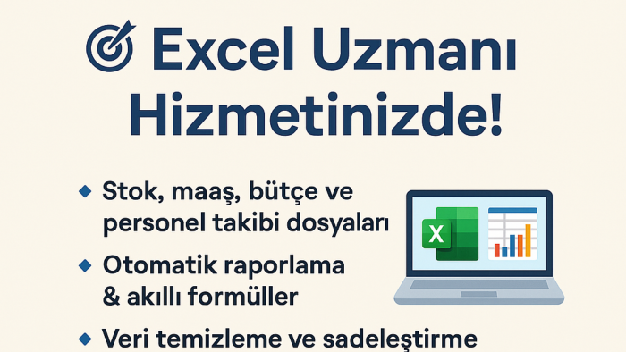 Excel ile otomatik raporlama ve tüm raporları hazırlarım