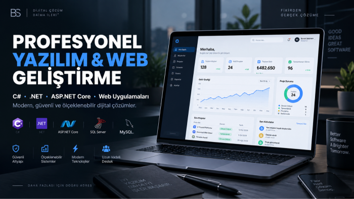.NET Core ile güçlü ve hızlı web uygulamaları geliştiririm