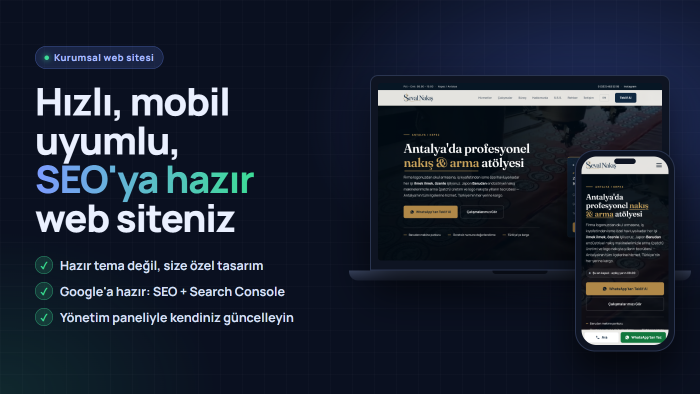 işletmeniz için hızlı ve SEO uyumlu web sitesi yapabilirim