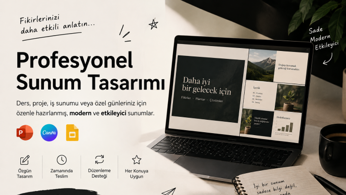  profesyonel sunum tasarımı yaparım