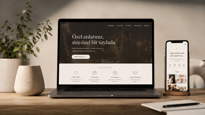 modern ve mobil uyumlu web siteleri tasarlarım