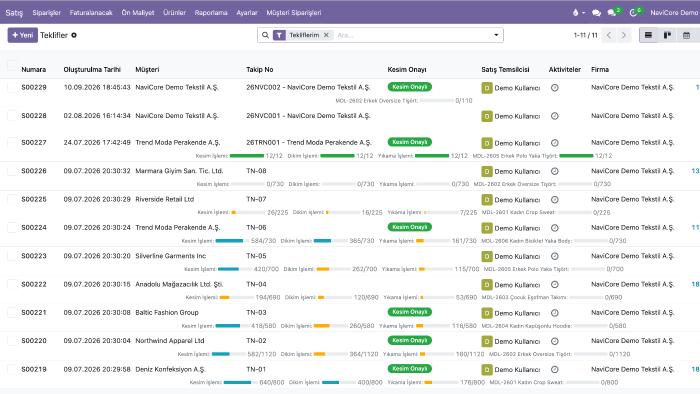 Odoo satış ve teklif sisteminizi kurabilirim