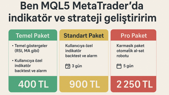 MQL5 MetaTrader'da indikatör ve strateji tasarlarım