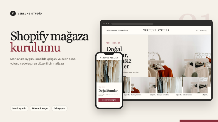 Shopify mağazanızı düzenli ve satışa hazır şekilde kurarım