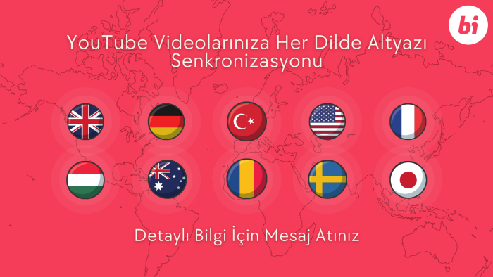 videolarınıza her dilde altyazı eklerim