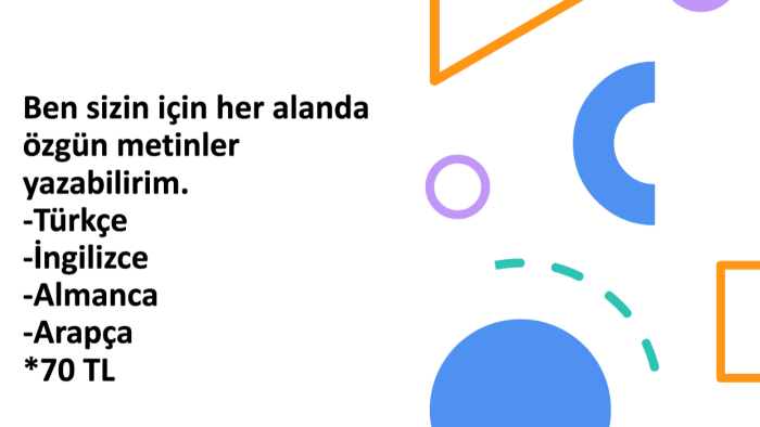 istediğiniz her konuda sizin için özgün metinler yazabilirim