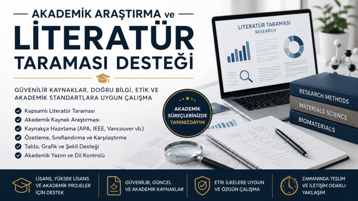 akademik araştırma ve literatür taraması desteği sağlarım