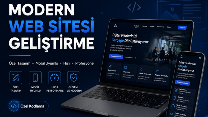 modern ve özel web siteleri geliştiririm