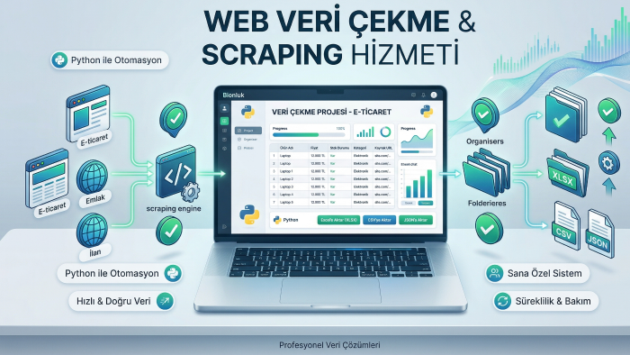 Python ile web sitelerinden veri çeker ve Excel'de sunarım