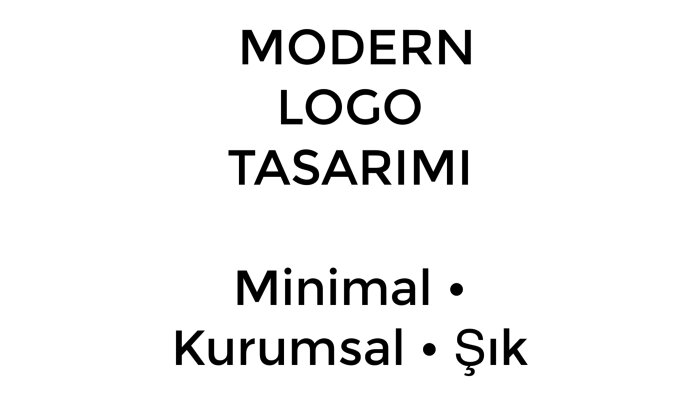 sade ve modern logo tasarımı yaparım