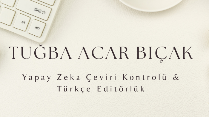 yapay zeka çevirilerini akıcı Türkçeye dönüştürürüm